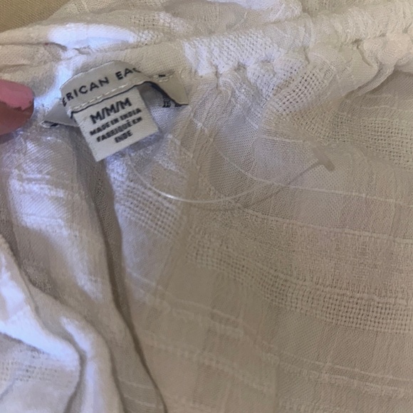 Ruffle White One-Shoulder Women's Top - Picture 2 of 4